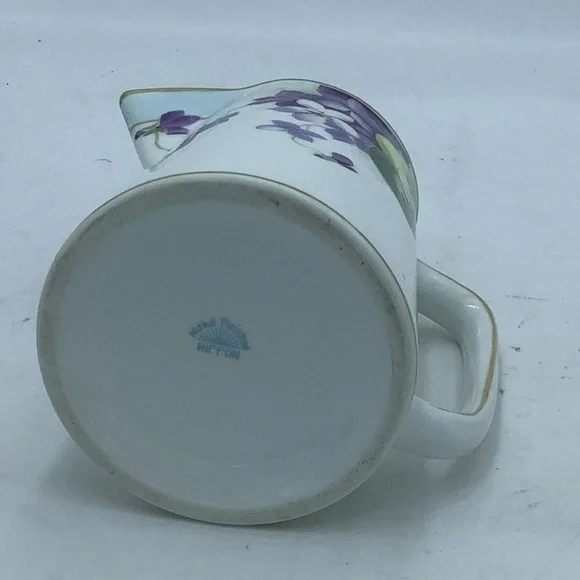 Antique Hand Painted Nippon Violets Creamer Pitcher - Picture 8 of 8